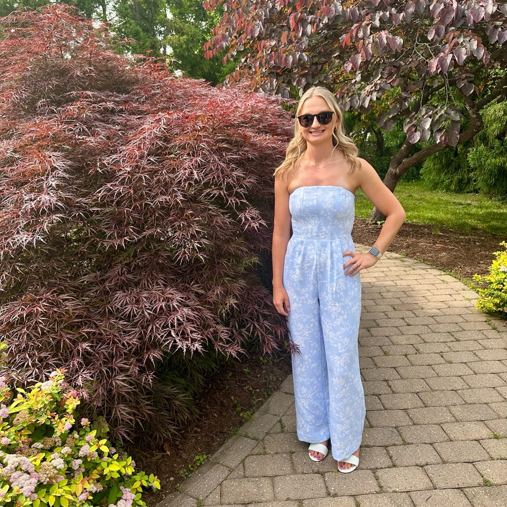 A New Day Blue Floral Jumpsuit